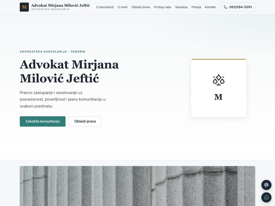 Sajt — Advokat Mirjana Milović Jeftić