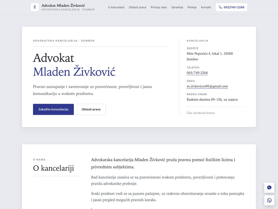 Sajt — Advokat Mladen Živković