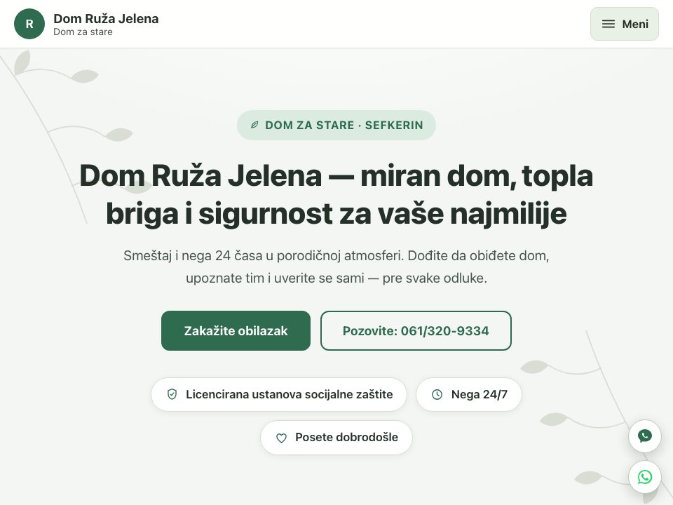 Sajt — Dom Ruža i Jelena
