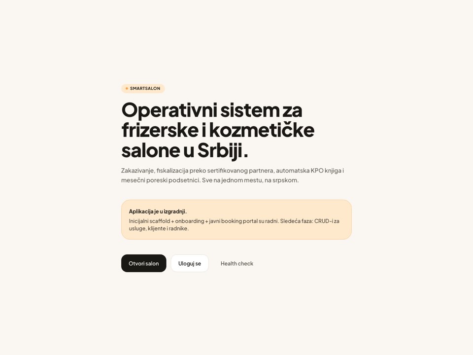 Aplikacija SmartSalon