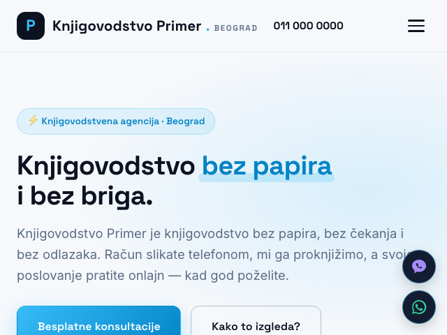 Primer sajta — Knjigovodstvo, dizajn 3
